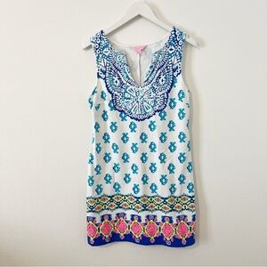 Lilly Pulitzer Harper Shift Dress To The Sea Turtle Engineered Medium M